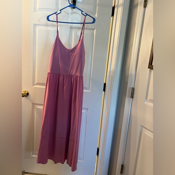 Athleta Pink Midi Dress - Picture 1 of 5